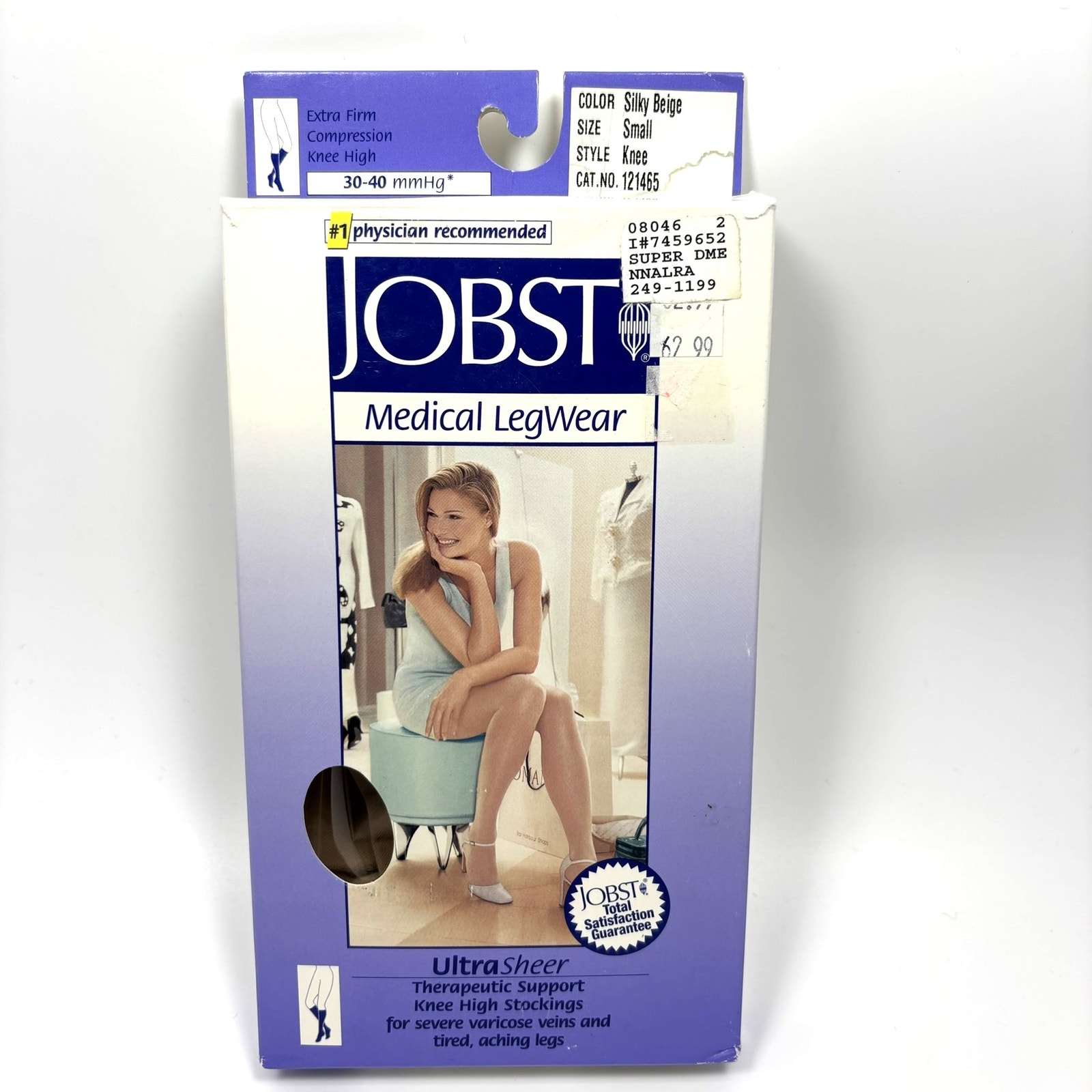 Jobst Compression Stockings 3040 Mmhg Small Knee High Ultra Sheer Silky Beige